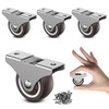 1.5 Inch Fixed Caster Wheels Low Profile Rubber Casters for