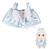 Tosygnb Stylish Labu Clothes for Doll Labu Accessories, Silver Glamour