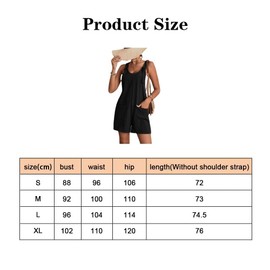 XFSRG Jumpsuit Women's Elegant Short Sleeveless Summer Romper Casual Outfits Loose Tight Fit Bodysuit Women Black with Pockets One Piece Outfits, black, M