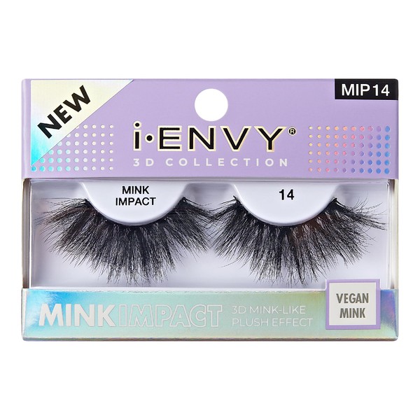 i-Envy False Lashes 3D Mink-Like Plush Impact Natural to Dramatic