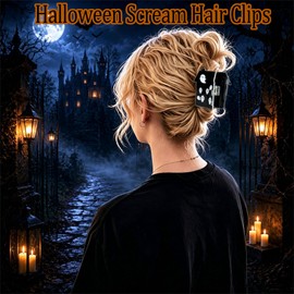 Halloween Ghost Claw Clip, Ghost Haunted House Shape Hair Clips for Half Up