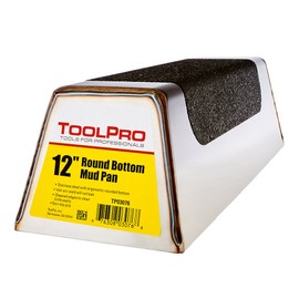 TOOLPRO Stainless Steel Mud Pan (Stainless Steel - No-Slip Grip, 12 in.)