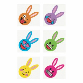 Easter Emoji Tattoos, Apparel Accessories, 72 Pieces