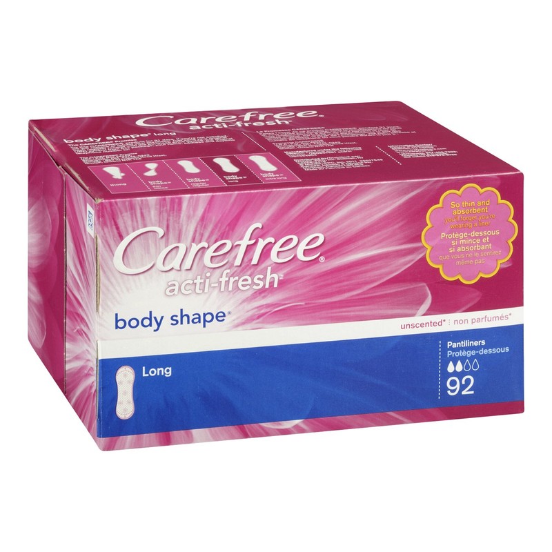 Carefree Body Shape Long Unscented, 92 Count