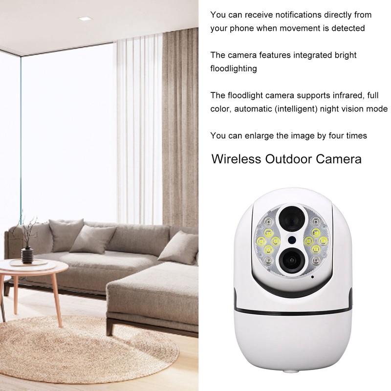 Wireless Outdoor Camera 1080P HD Waterproof IP66 2.4GHz WiFi Home