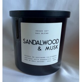 Leoben Company Sandalwood & Musk 24 oz 3-wick Vegan Soy Wax Blend Candle