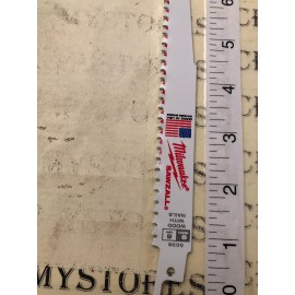 Milwaukee 1X NEW MILWAUKEE 48-00-5036 9"L x 5 TPI  Sawzall BLADE,WOOD WITH NAILS