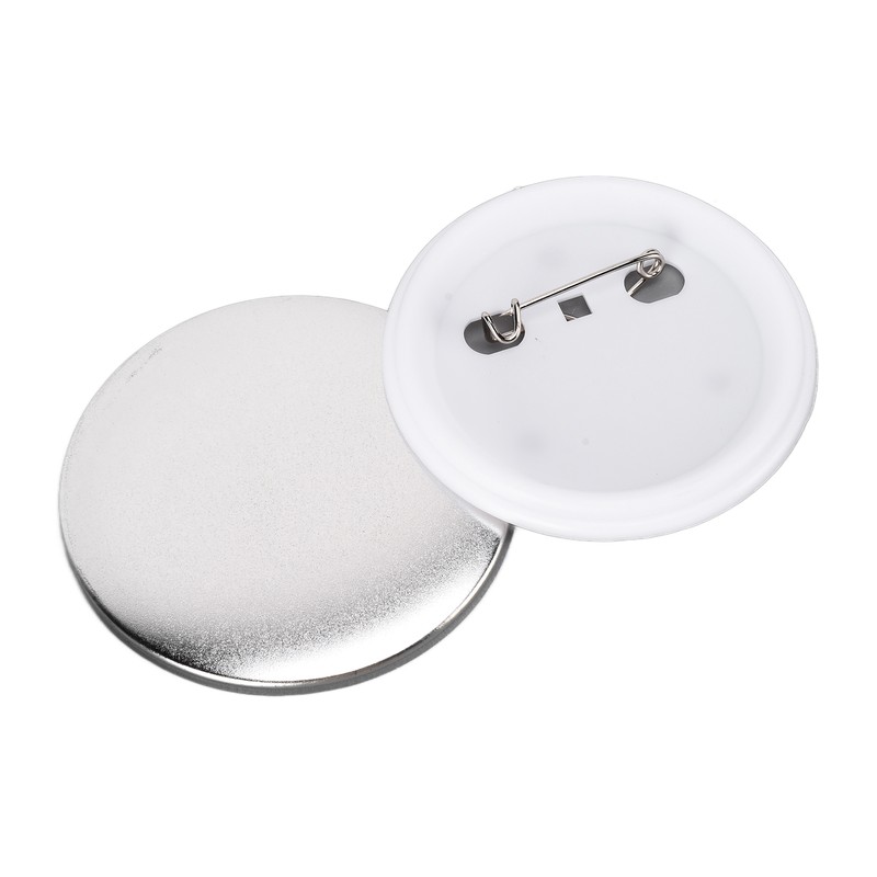 100Pcs Badge Back Cover Tinplate Plastic Base Avoid Rust Firm