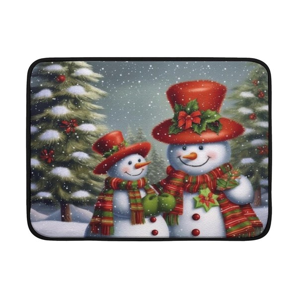 RoseFace Christmas Snowman Dish Drying Mat - 18" x 24"
