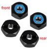 MOHERO 4Pcs 12mm Wheel Hex Hub Adapters Aluminum Alloy Wheel