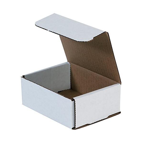 BOX USA BM542 5"L x 4"W x 2"H, White (Pack
