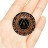 1 Year Sobriety Coin | Flames AA Chip Medallion Recovery