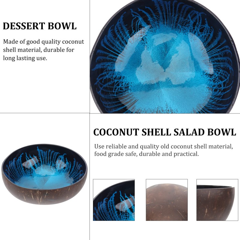 HEMOTON Coconut Bowls Decorative Bowl Natural Coconut Shell Bowl Decorative