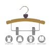 10 inch Baby Wooden Hanger with Clips 25 Pack, Kids