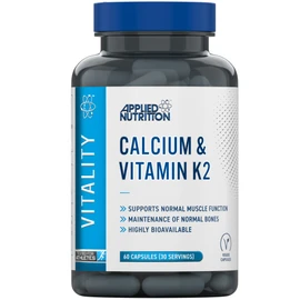 Applied Nutrition – Calcium & Vitamin K2 – Dual Action Formula – Best Bone Support – Best Muscle Function – High Absorption & Bioavailability – (60 Capsules – 30 Servings)