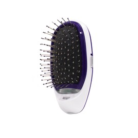 TODO Ionic Styling Hair Brush Health Smooth Silky Hair Stainless Steel Bristle Comb Purple