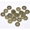 20 Metal Round 4 Hole Antique Bronze Vintage Colour 12mm