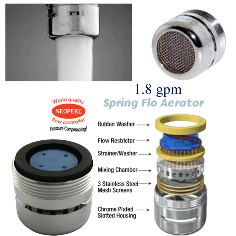 NEOPERL Spring Flo Faucet Aerator | 1.8 flow California Compliant