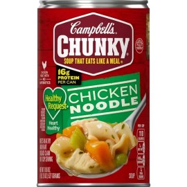 Campbell's 4 Cans Campbell's Chunky Soup Healthy Request Chicken Noodle Soup Size 18.8 oz