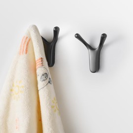 SARIHOSY 5pcs Black Coat Hook, Brass Dresser Hooks, Antique Brass Coat Hooks, Black Waterproof Hooks, Polished matt Brass Coat Hooks, Black Hook v, Black Hooks Office,