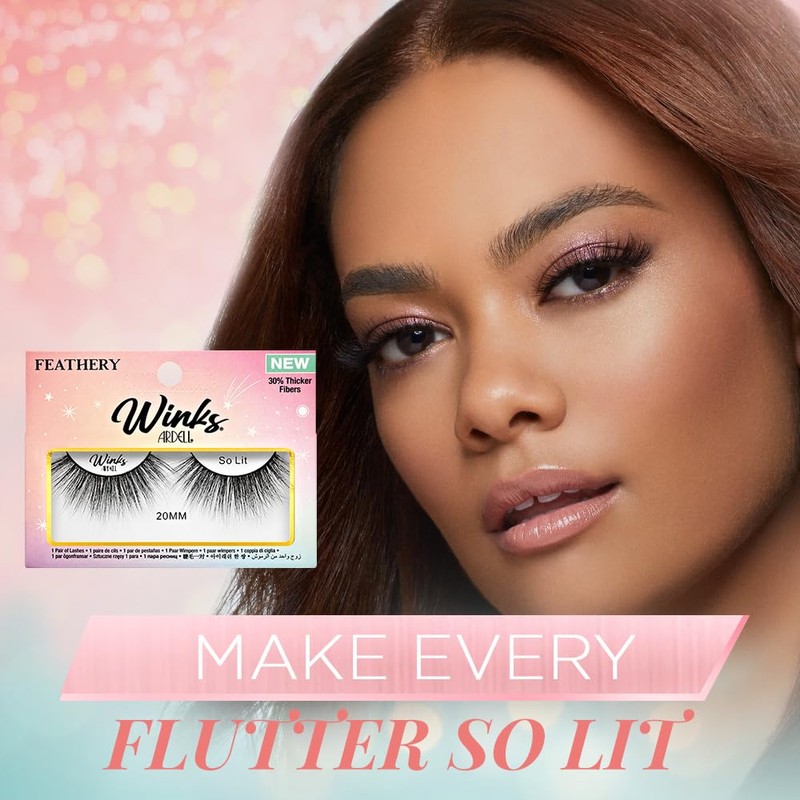 Ardell Winks So Lit Lashes, Full Volume 20mm Length, Dramatic