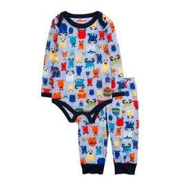 Baby Creysi Conjunto Pack de 2 para Bebé Algodón Hipoalergénico, Azul, 12 Meses
