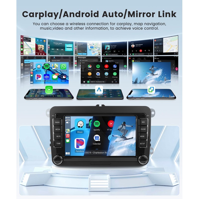 4G+64G Car Radio Stereo for VW Passat Jetta Tiguan Golf