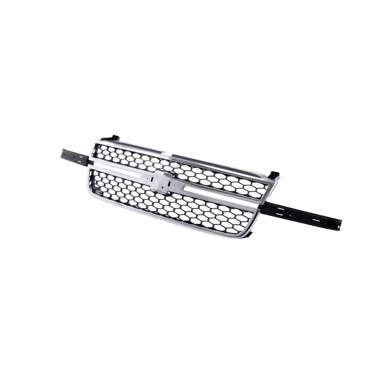 TopAlpha Chrome Honeycomb SS Style Front Grille Assembly For 03-07