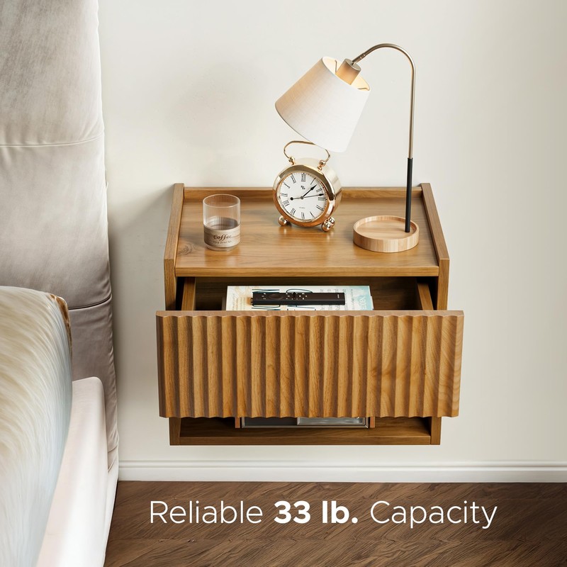 Floating Nightstand Bedroom Bedside Table - Floating Night Stand Set