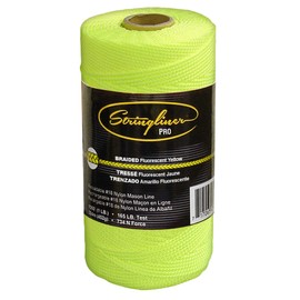 Stringliner Braided Mason Line Replacement Roll Contractor Pack 1,000' - Fluorescent Yellow (6 Pack) - SL35765CPK