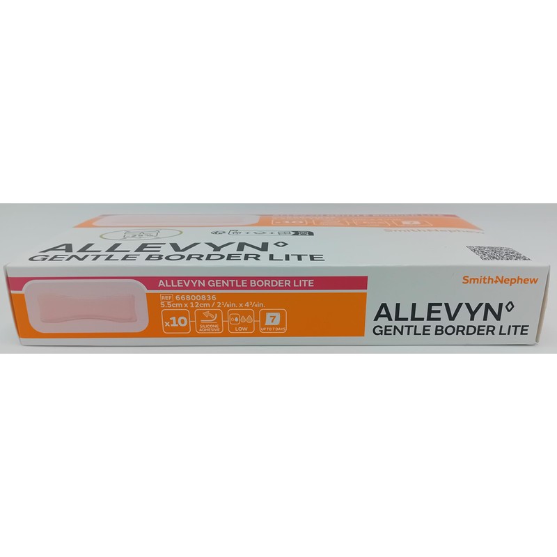 Allevyn Gentle Border Lite 5.5cm x 12cm - Box of