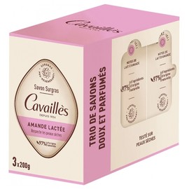 Cavaillès Superfatted Milk Almond Soap 3 x 200 gr
