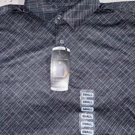 GREG NORMAN Golf  WICKING UPF Sun Protection POLO sz Small BLACK