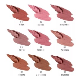 Bissú Set Labiales Mate Bissu (kit 9 Piezas Tonos Nude)