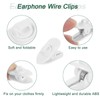 HARFINGTON 5pcs Headphone Wire Clips 0.94" Length Small Headset Cable