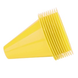 Akozon Plot, Barriers Plastic Marker Model Traffic Cone Small 4 Holder Accessory (Red) 10pcs Soccer Training Cone Football (Yellow)