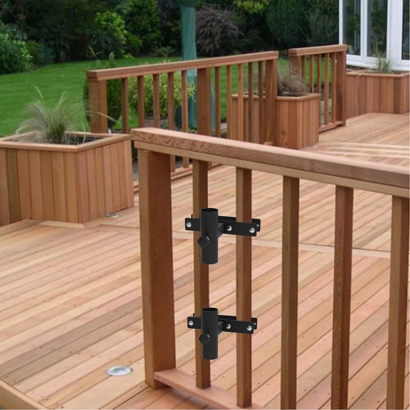 Generic Adjustable Patio Umbrella Stand, Black, Durable Metal Umbrella Holder