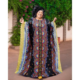 African Bazin Riche Dresses for Wedding Party Gown Embroidery Black Clothing Nigerian Women Basin Dashiki Long Dresses Mix Size Lady Traditional Dress
