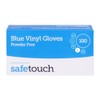 Safetouch Vinyl Examination Powder Free Gloves Large Blue 100 units