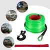 3/8" x 100' Synthetic Winch Rope with Stainless Steel Hook,