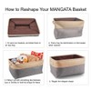 Mangata Fabric Storage Basket, Canvas Cube Storage Boxes 25x25x25cm for