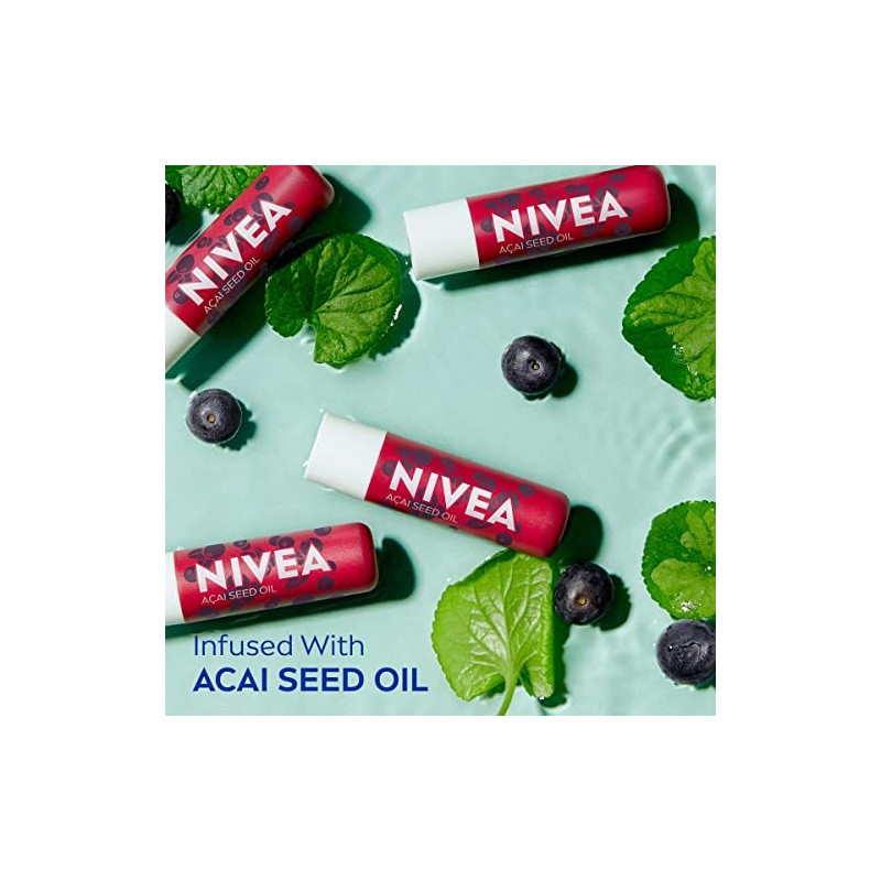 NIVEA Paquete variado de cuidado de labios vegano, aceite de