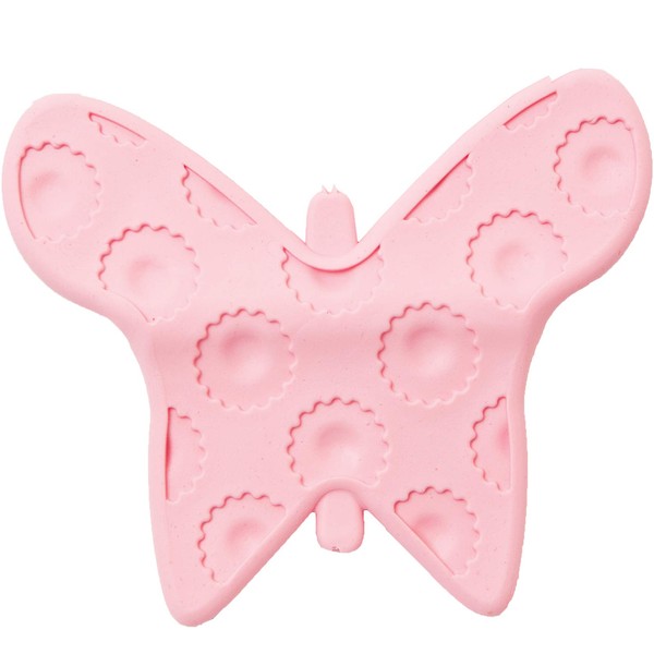 Fun and Function Cool Chews Butterfly Pink Chew Toy Pencil Topper Necklace for Light Chewers Great for Children with Sensory Processing Disorder, Autism, Helps to Calm - Made from Food Grade Silicone