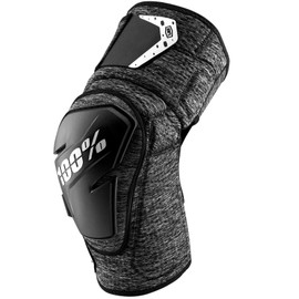 100% Fortis Unisex-Adult Off-Road Motorcycle Knee Guard - Grey Heather/Black / Small/Medium