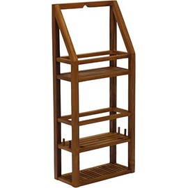 AquaTeak Moa Rectangular Teak Shower Organizer