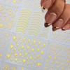30 Sheets Star Nail Sticker Gold Star Moon Nail Art