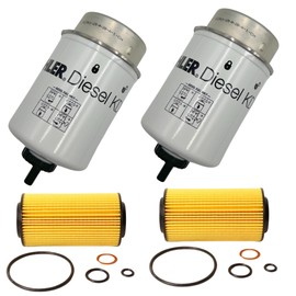 Tune Up Maintenance kit 2 x 500 Hours for KDI3404TM KDI 2504 TM Diesel Engines with Set of 2 pcs Genuine Fuel Filter ED0021753200-S and 2 pcs Genuine Oil Filter Cartridge ED0021750010-S