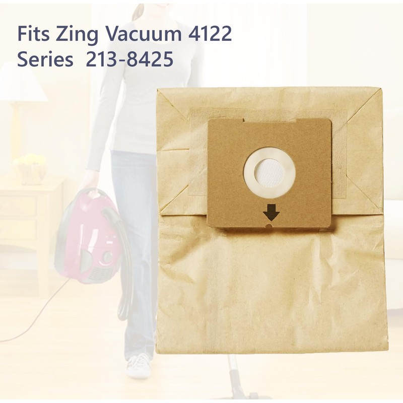 3 Pack Zing Canister Vacuum Bags For Bissell Model 4122,