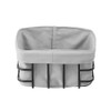 HENDI Square Bread Basket with Washable Bag, Metal Frame, Bread