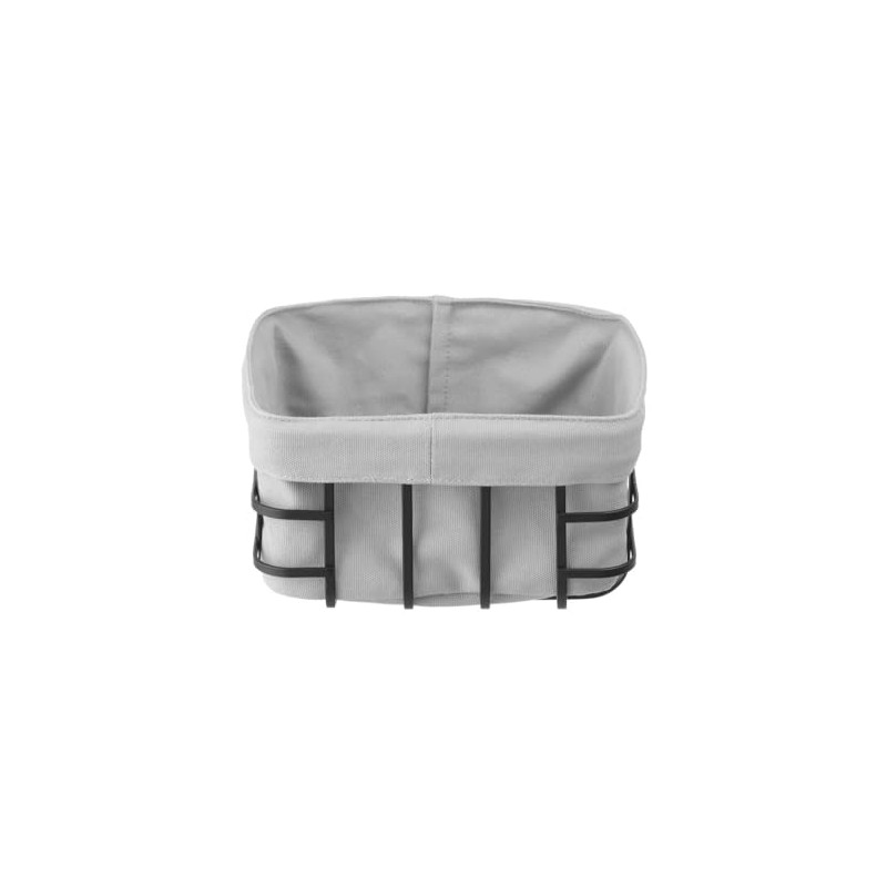 HENDI Square Bread Basket with Washable Bag, Metal Frame, Bread